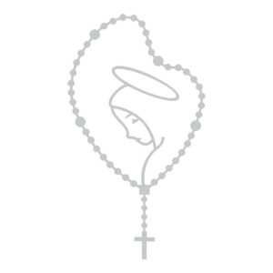 EMBLEMA SANTINHA PEQUENO PRATA