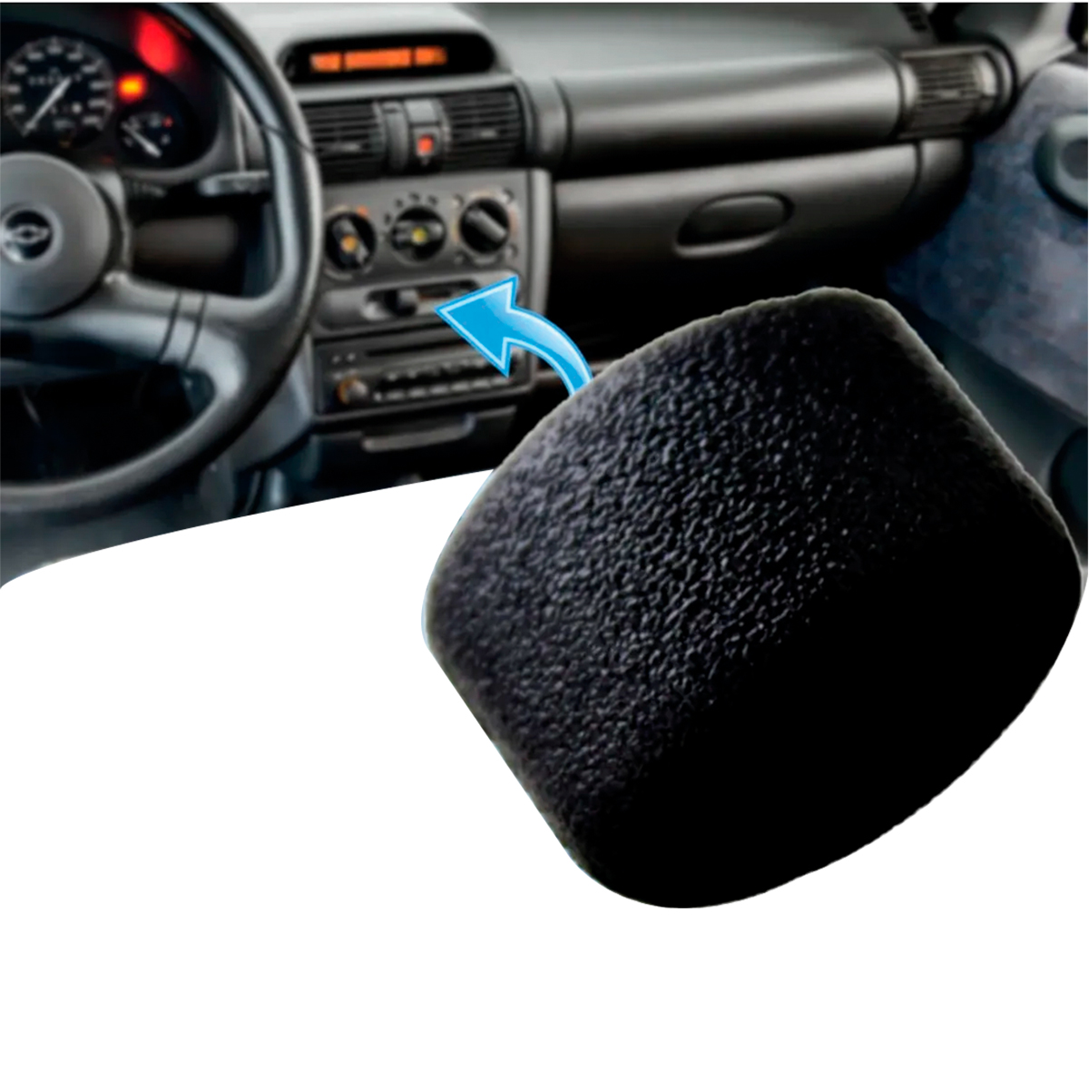 BOTAO AR PAINEL CORSA 94/02 PRETO - Imagem 2