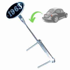 EMBLEMA ANO 1963 ALUMINIO/PRETO