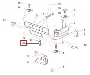 SUPORTE PARACHOQUE TRASEIRO